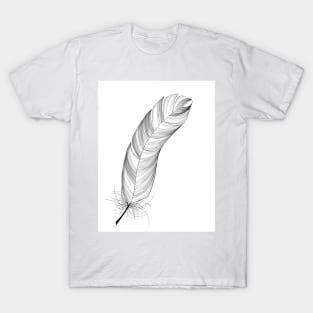 Black and White Feather T-Shirt